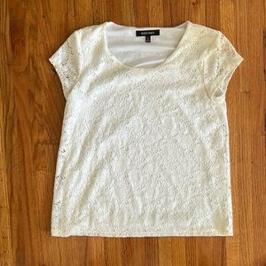 Lace white top